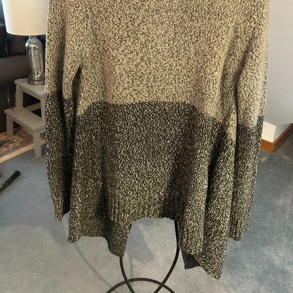 Open-Front Chunky Knit Cardigan – Neutral Ombré | Story Piece - Picture 4 of 4